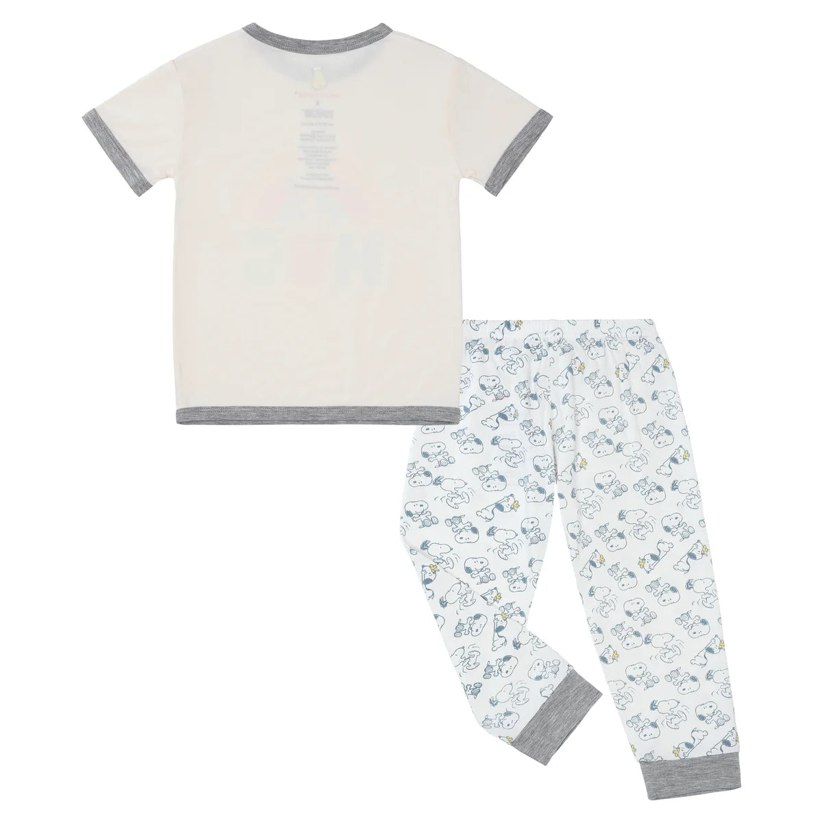 Baa Baa Sheepz x Snoopy Short Sleeve Shirt & Pants Kids Set (Yellow)
