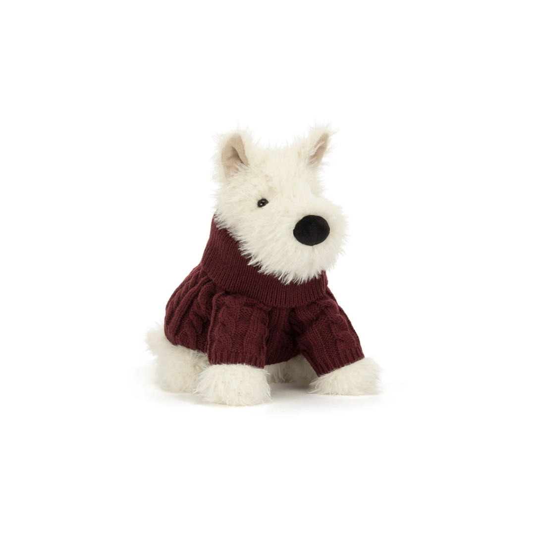 Jellycat Munro Scottie Dog 'Winter Jumper'