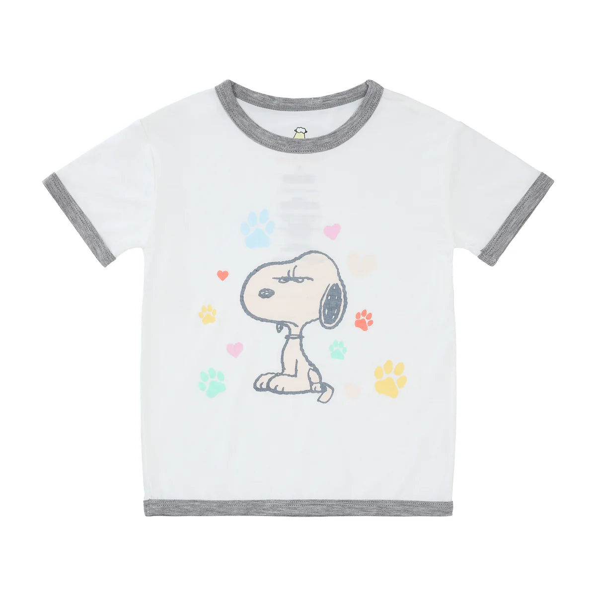 Baa Baa Sheepz x Snoopy Short Sleeve Shirt & Pants Kids Set (White)