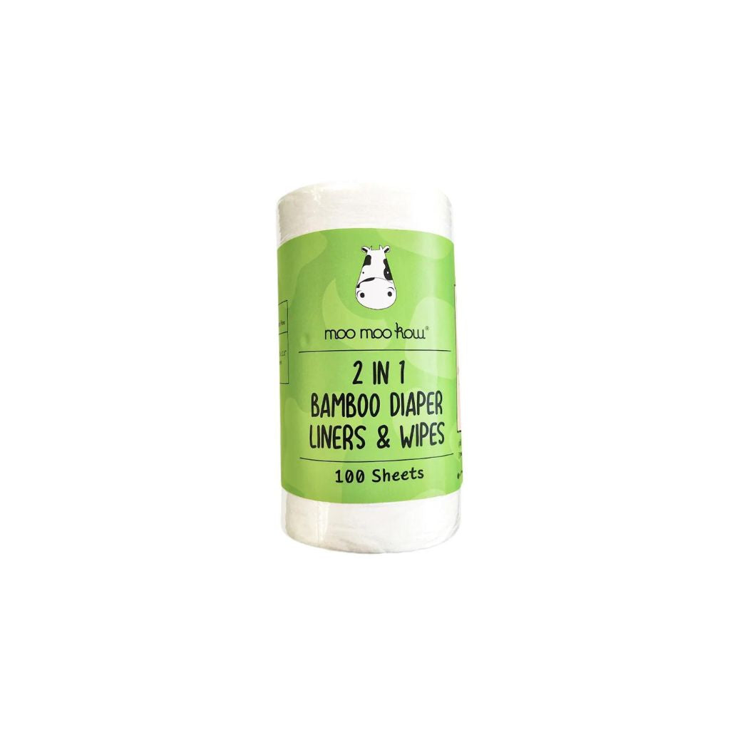 Moo Moo Kow® 2 in 1 Bamboo Diaper Liners & Wipes