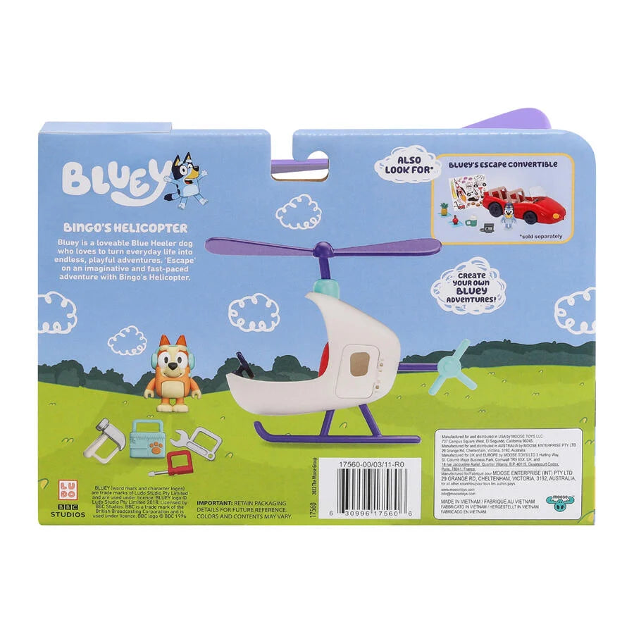 Bluey Vehicle & Figure - Bingo's Helicopter
