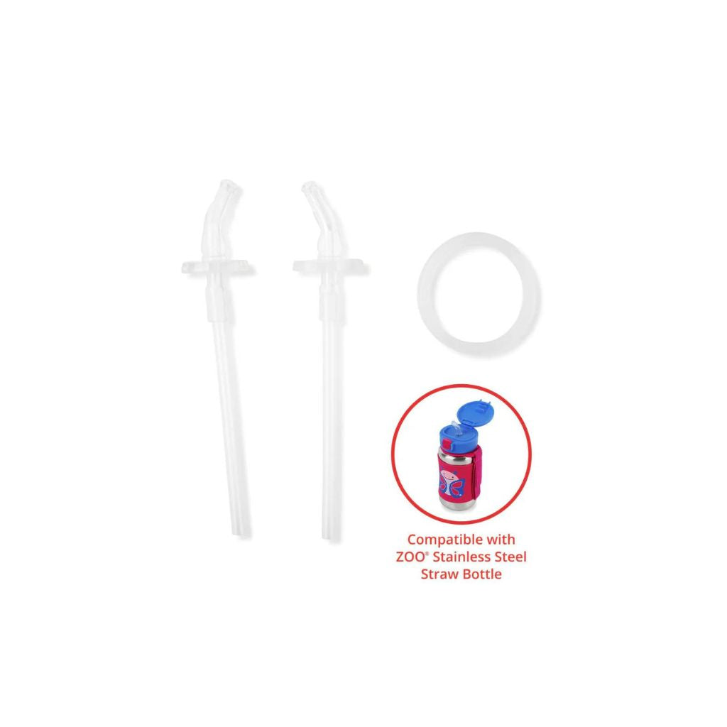 Skip Hop Spark Style Stainless Steel Bottle Replacement Straw 2 pk