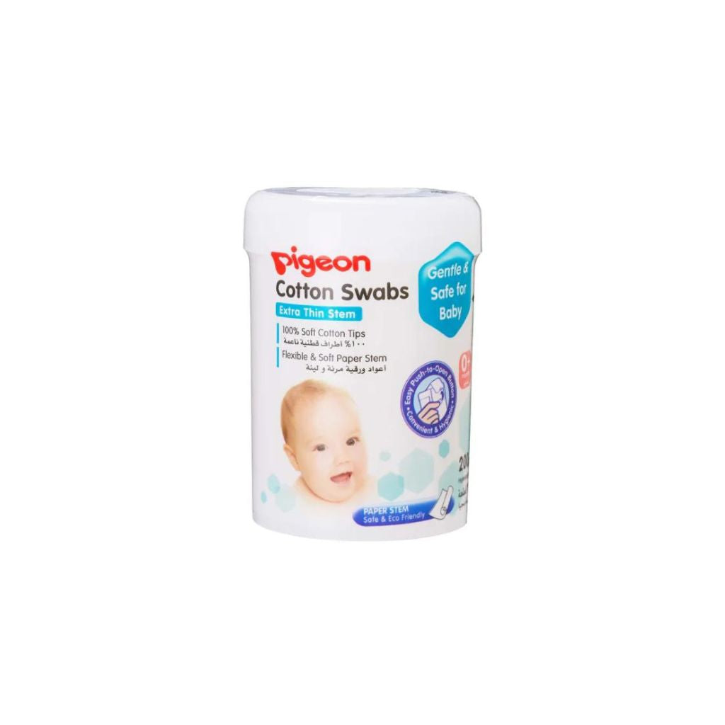 Pigeon Cotton Swabs Thin Paper Stem 200 Pcs
