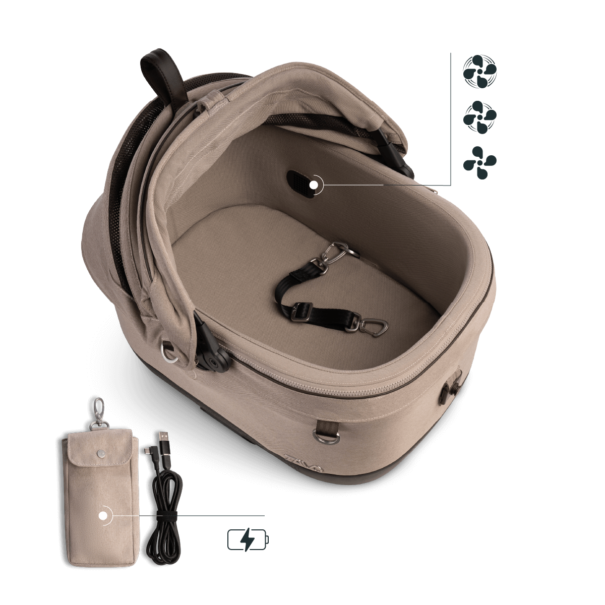 Tavo Maeve™ ISO5X Wind Pet Car Seat