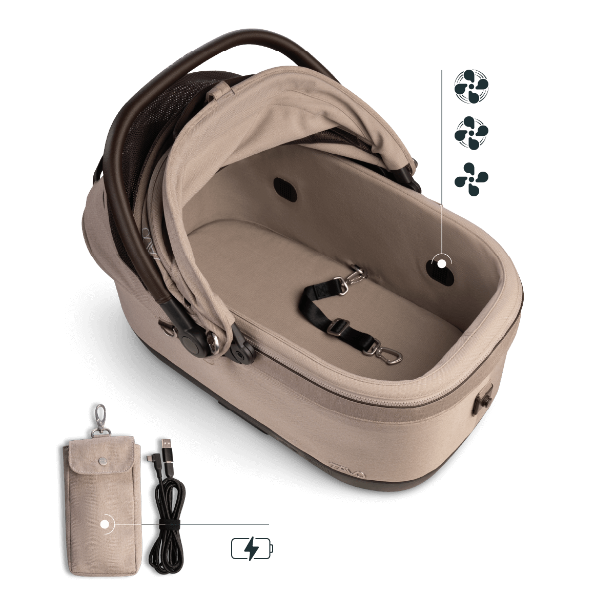 Tavo Maeve™ ISO6X Wind Pet Car Seat