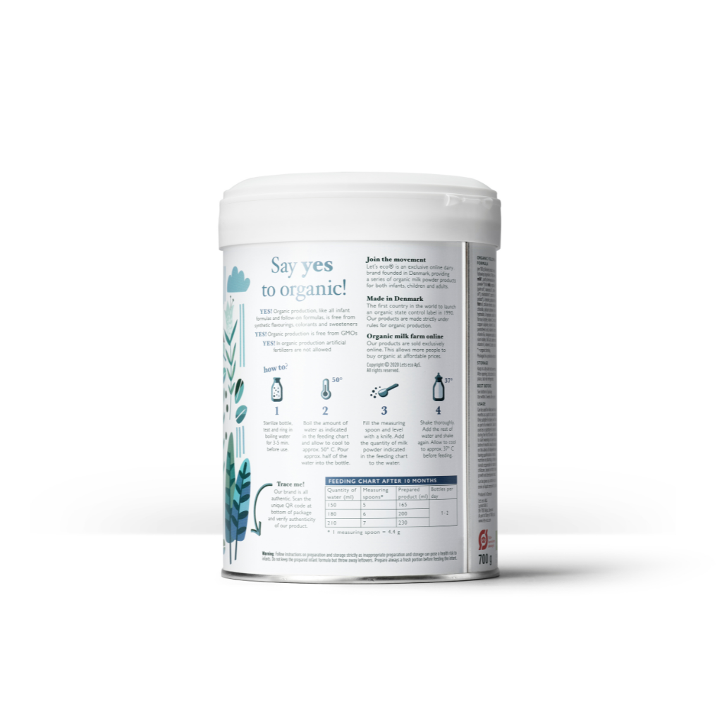 Let's Eco Organic Follow-On Milk Formula - Stage 3 (12+M)