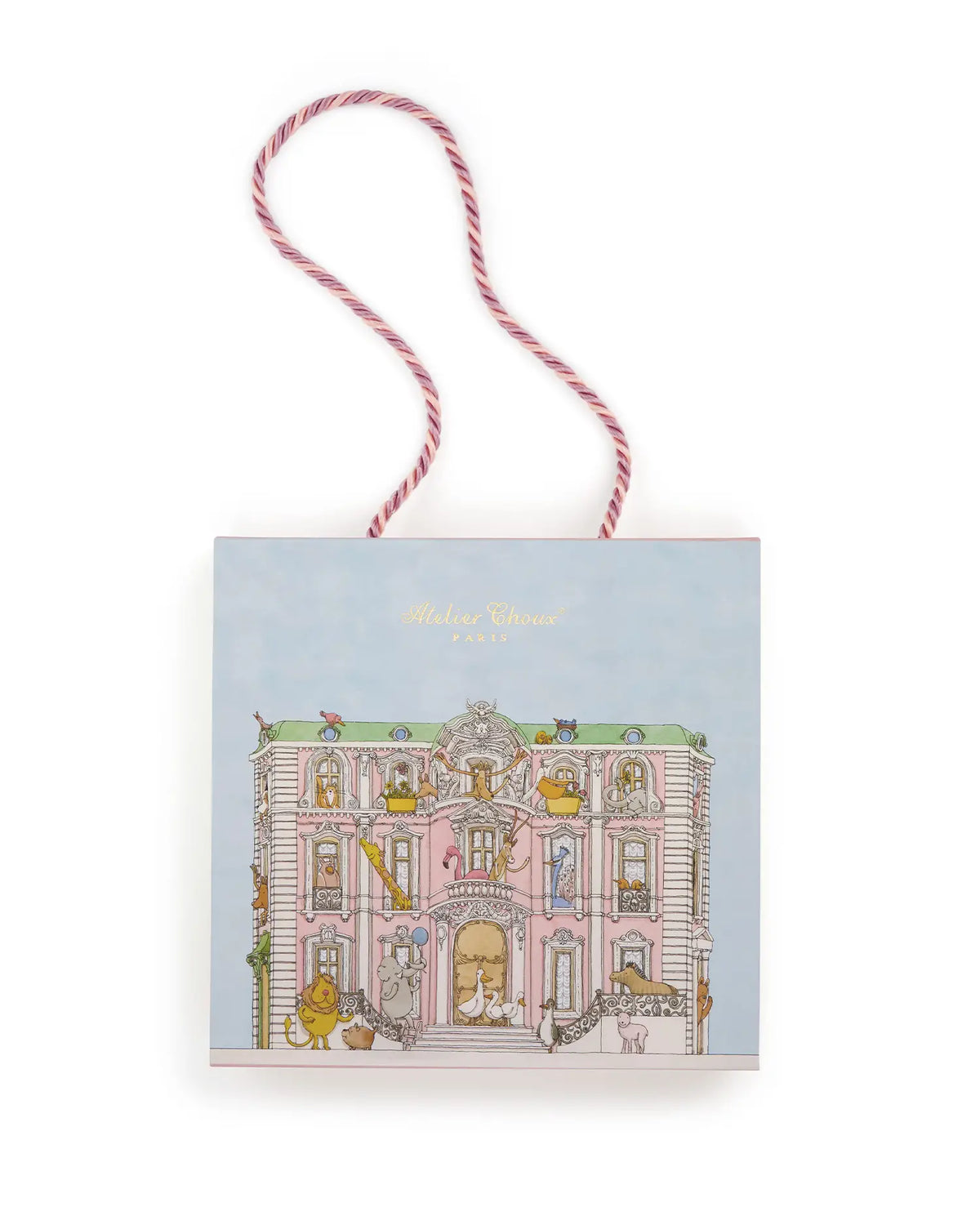 Atelier Choux Carré In Bloom Pink Swaddle
