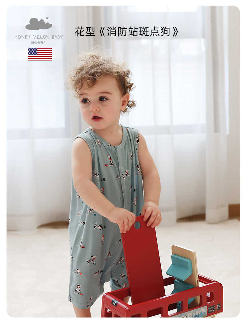 Angel Dear Firehouse Dalmatians Shortie Romper