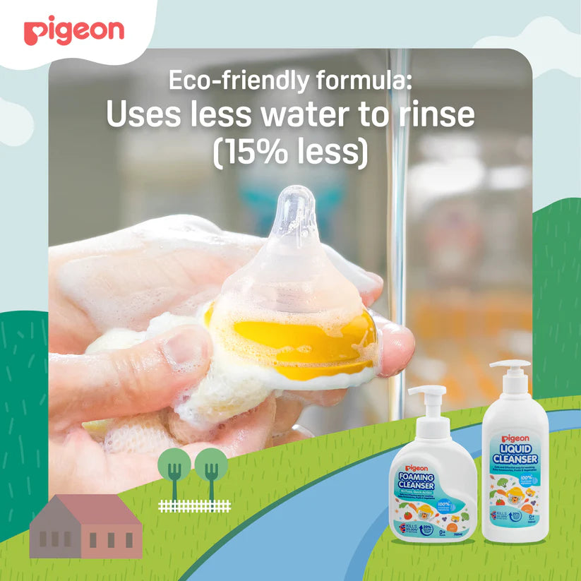 Pigeon Liquid Cleanser Bundle [700ml (Foam) + 650ml (Refill)]