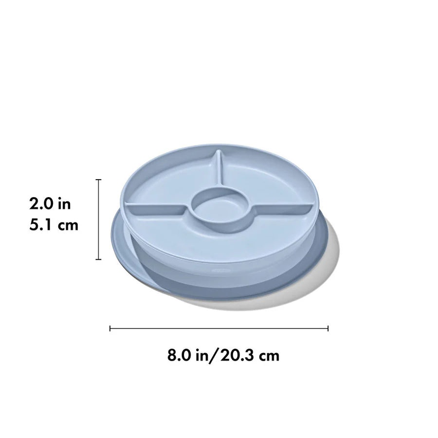 OXO Tot Stick & Stay Suction Divided Plate