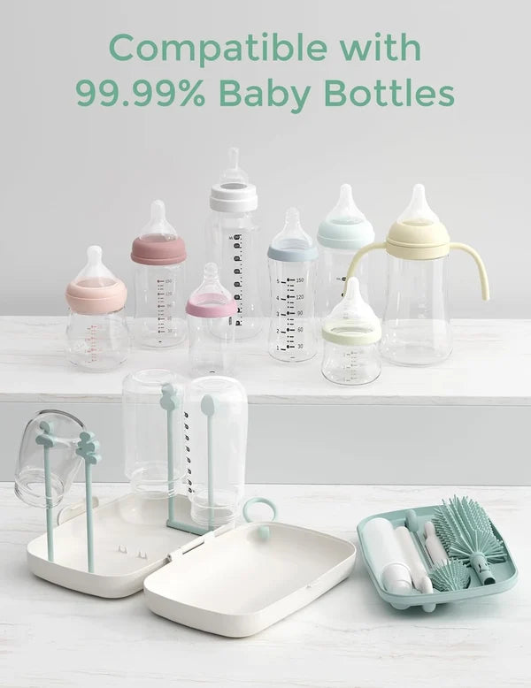 Momcozy 7-in-1 Travel Baby Bottle Cleaning  +Drying Rack Set