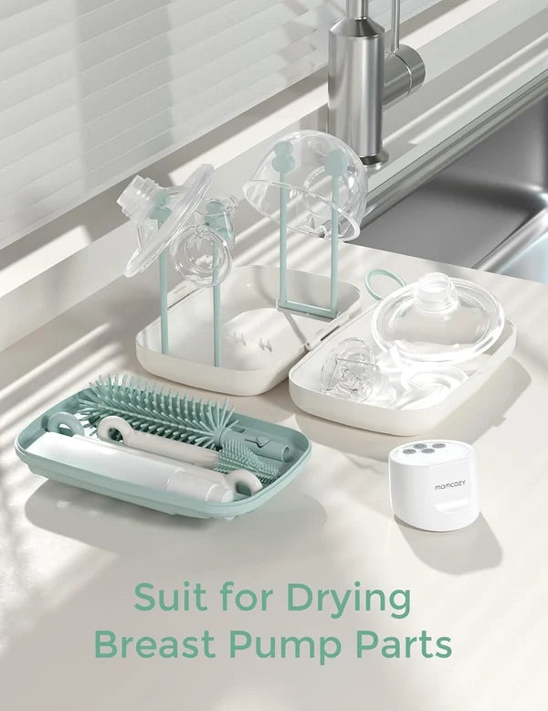 Momcozy 7-in-1 Travel Baby Bottle Cleaning  +Drying Rack Set
