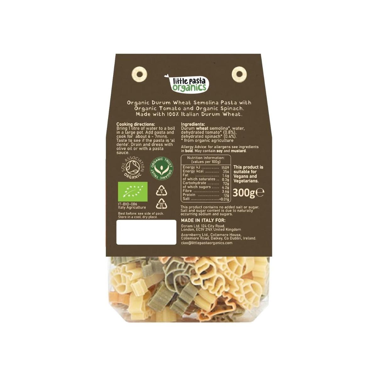Little Pasta Organics Tri-Color Animal Pasta (300g)