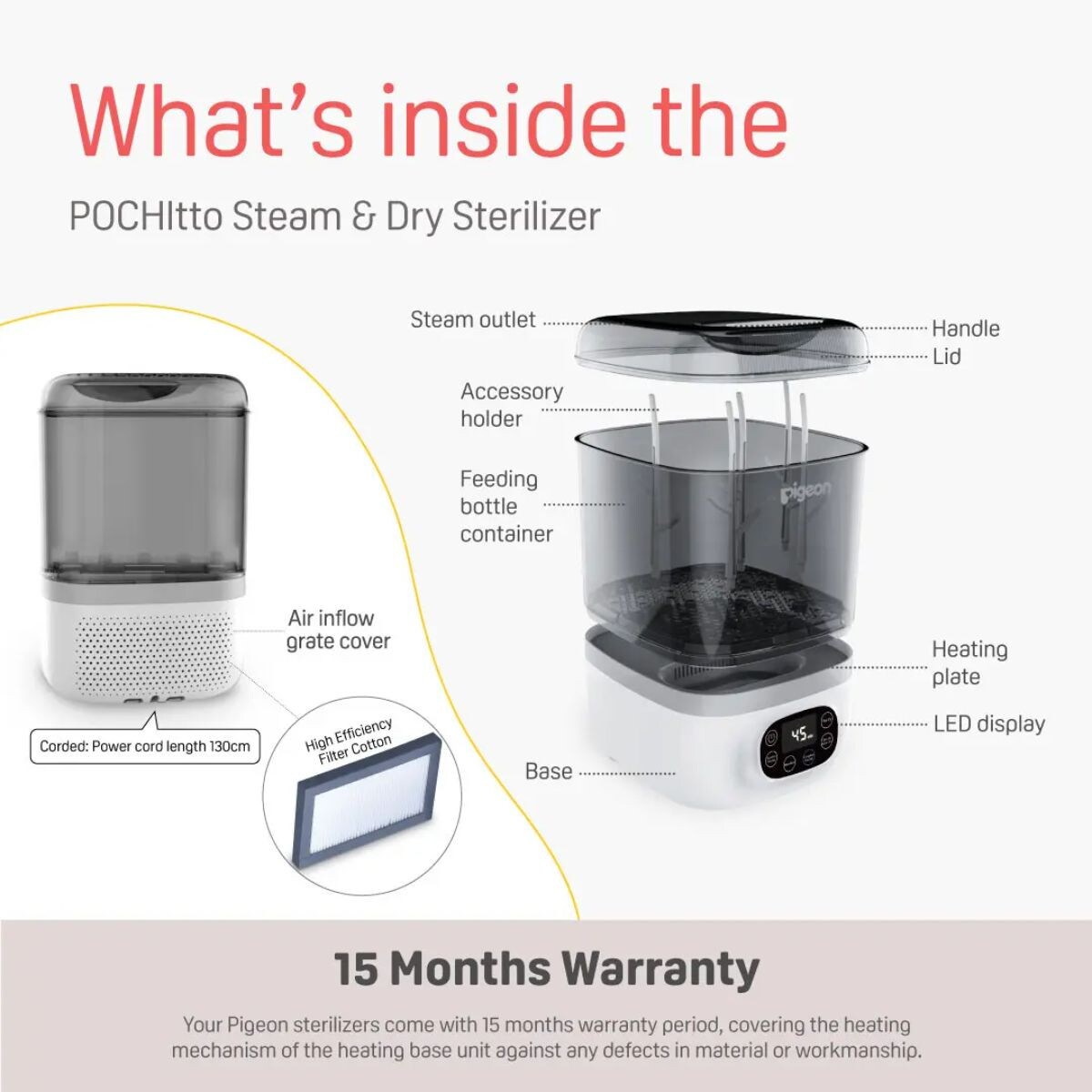 Pigeon Pochitto Steam & Dry Sterilizer
