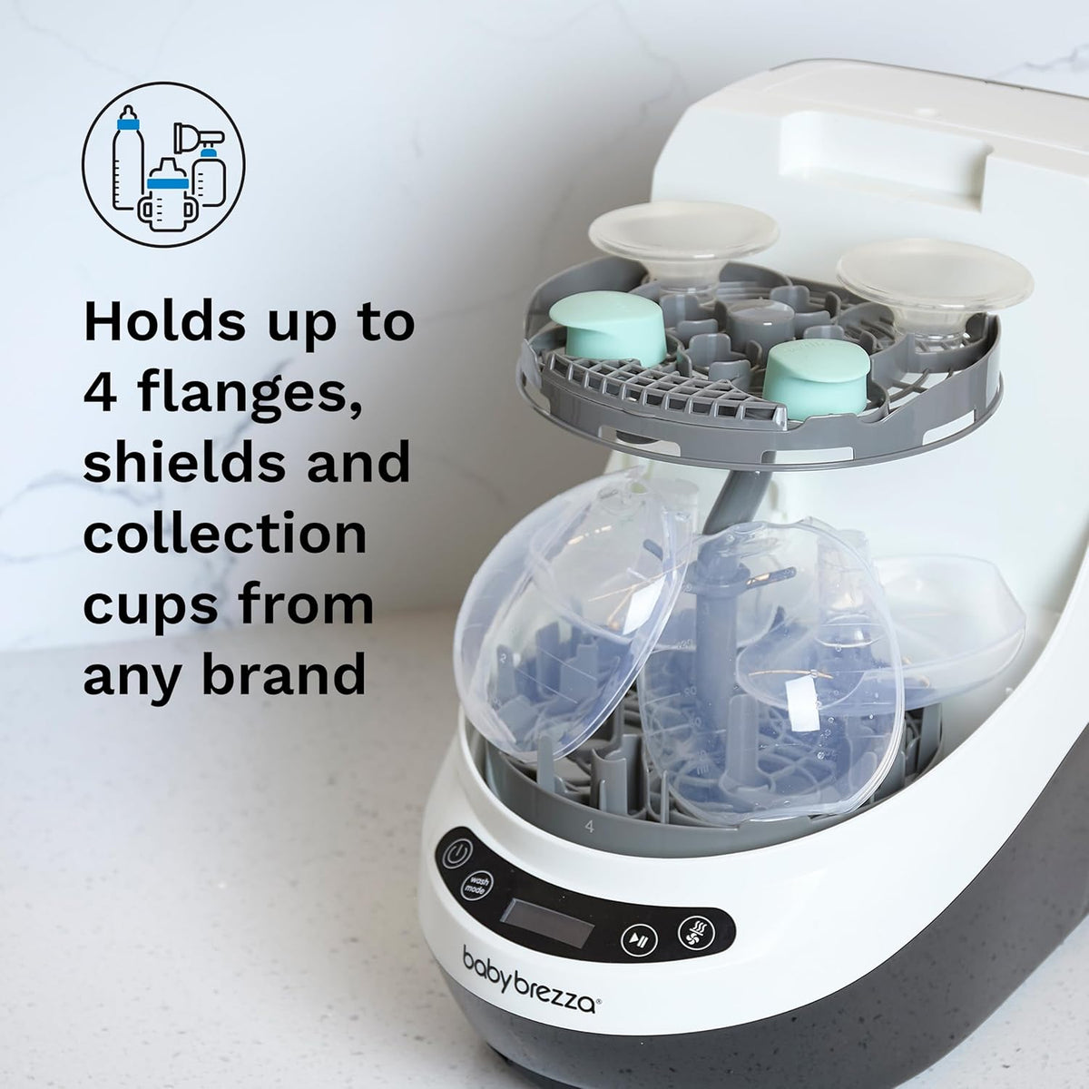 Baby Brezza Breast Pump Rack for Bottle Washer Pro