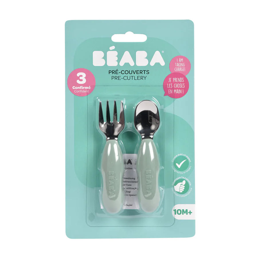 Beaba Fork & Spoon Stainless Steel Pre-Cutlery