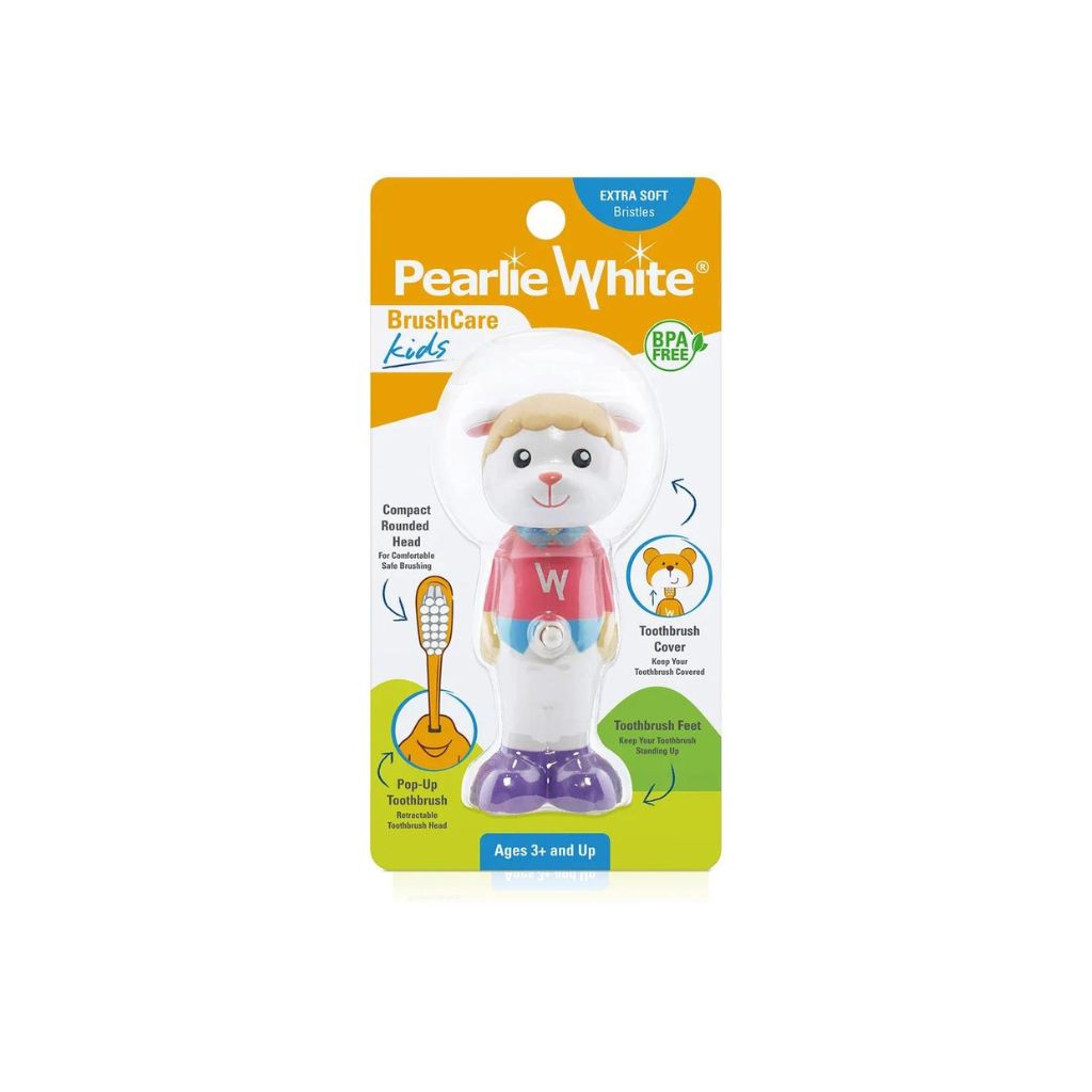 Pearlie White BrushCare Kids Pop-Up Extra Soft Toothbrush - Sheep Design
