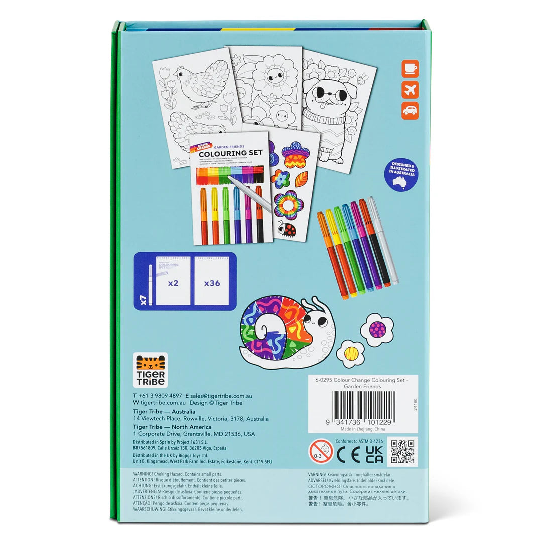 Tiger Tribe Colour Change Colouring Set