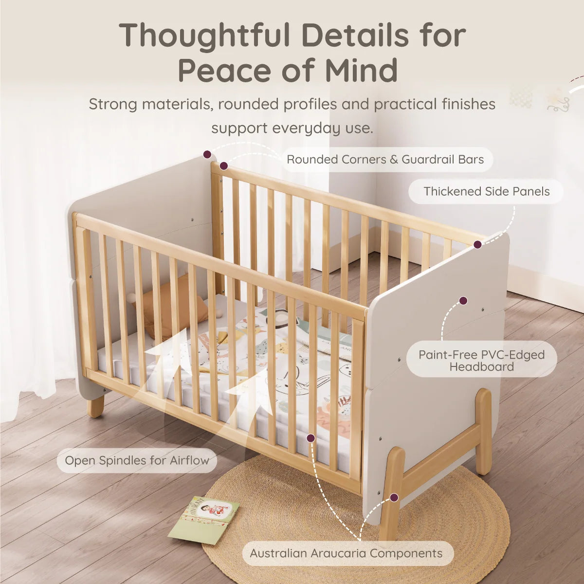 Boori Natty Ergonomic Cot