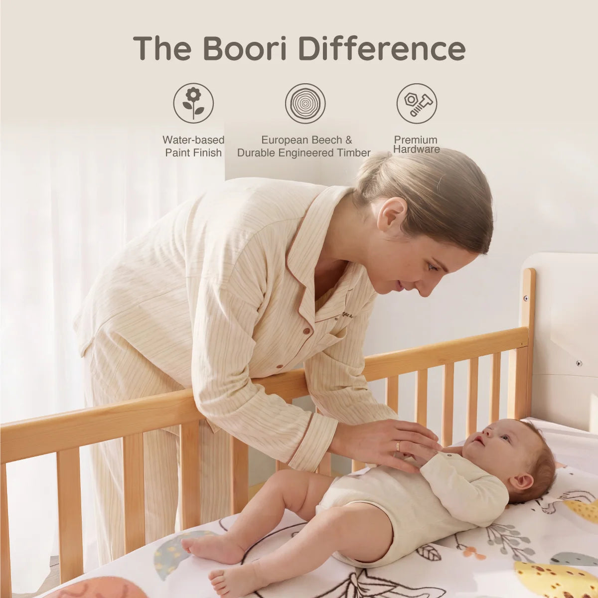 Boori Natty Ergonomic Cot
