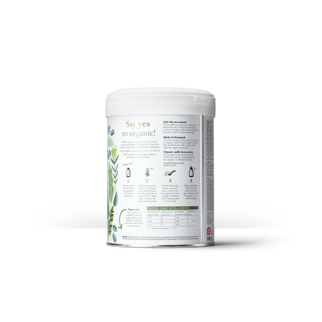 Let's Eco Organic Follow-On Milk Formula - Stage 2 (6-12M)