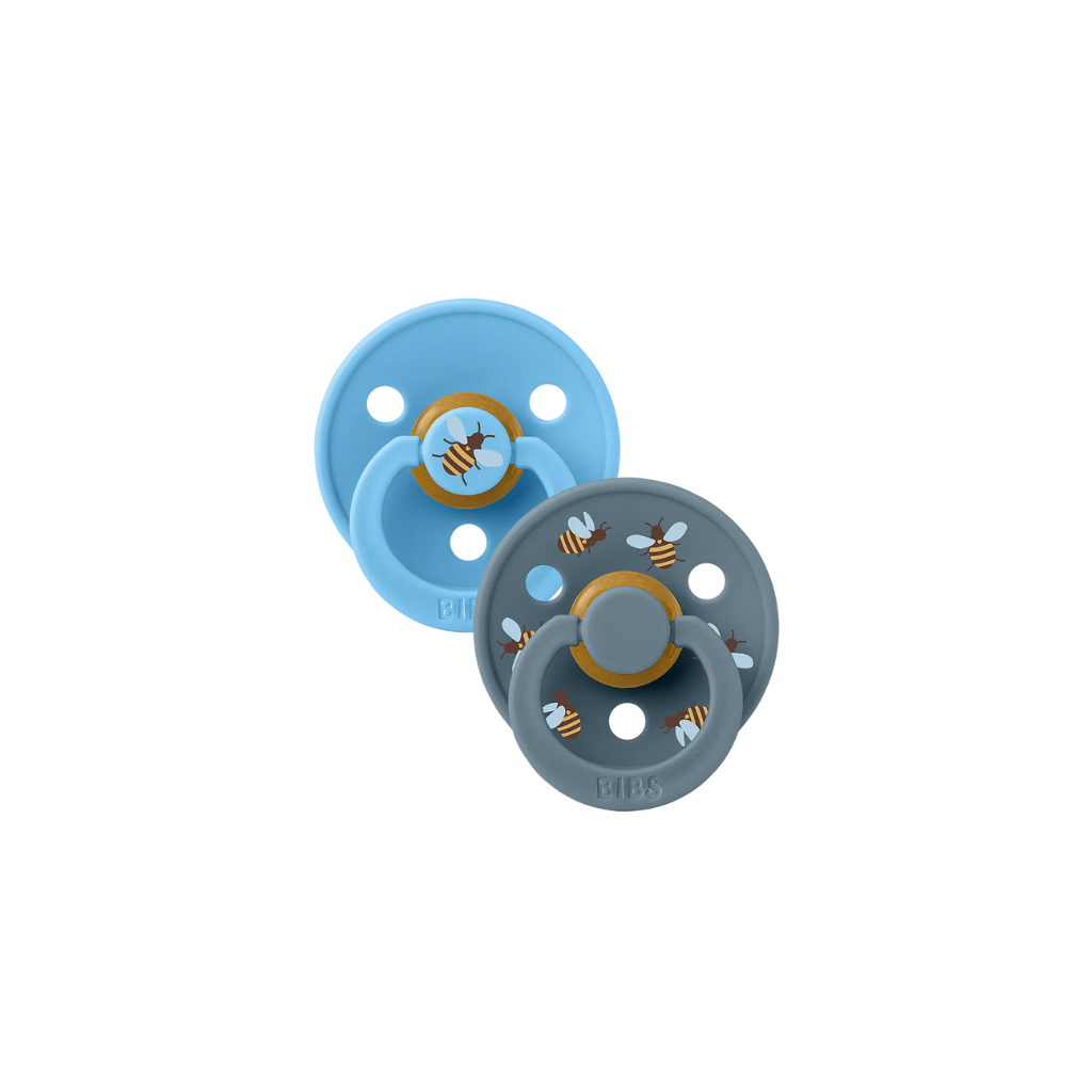 BIBS Studio S1 Twin Pack Bumblebee Latex Pacifier (0+M)
