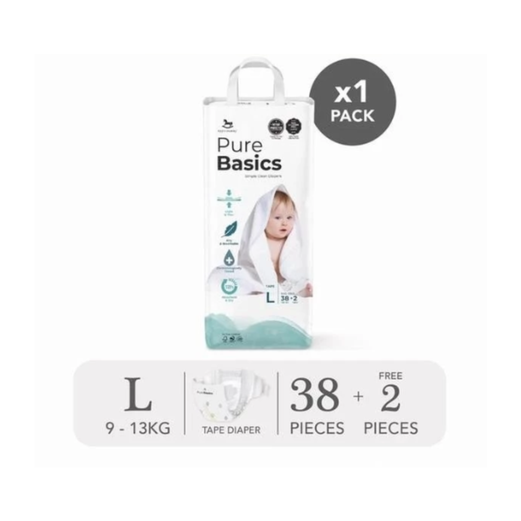 Applecrumby® Night & Day Pure Basics Tape Diapers