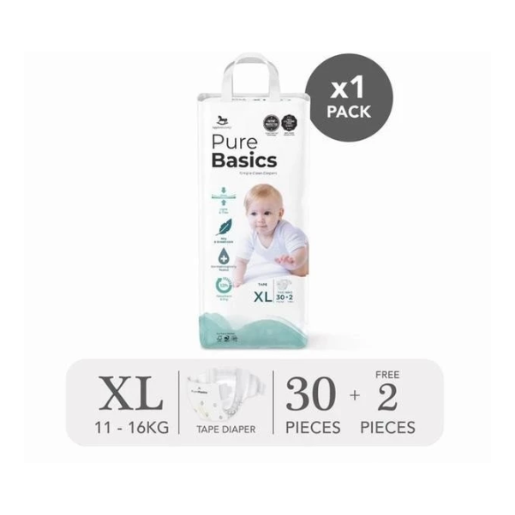 Applecrumby® Night & Day Pure Basics Tape Diapers