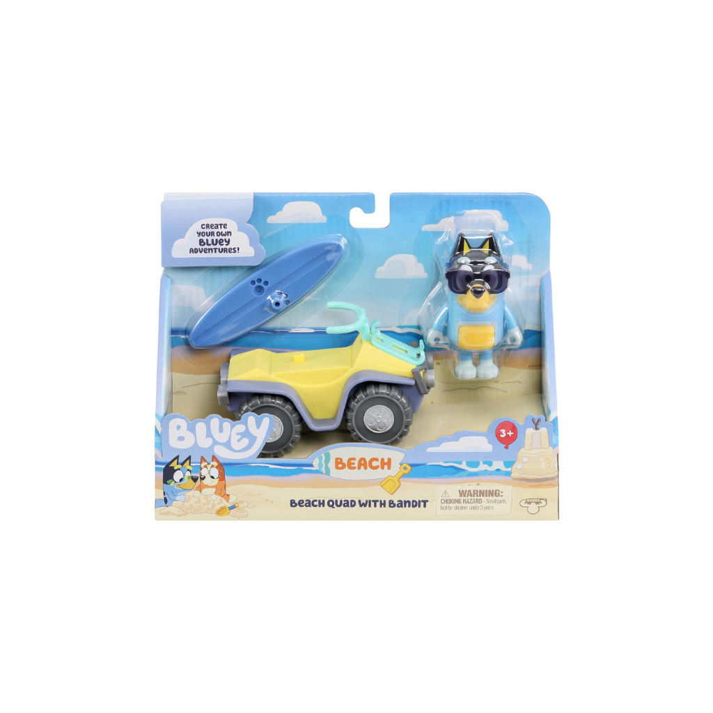 Bluey Vehicle and Figure Pack Beach Quad with Bandit