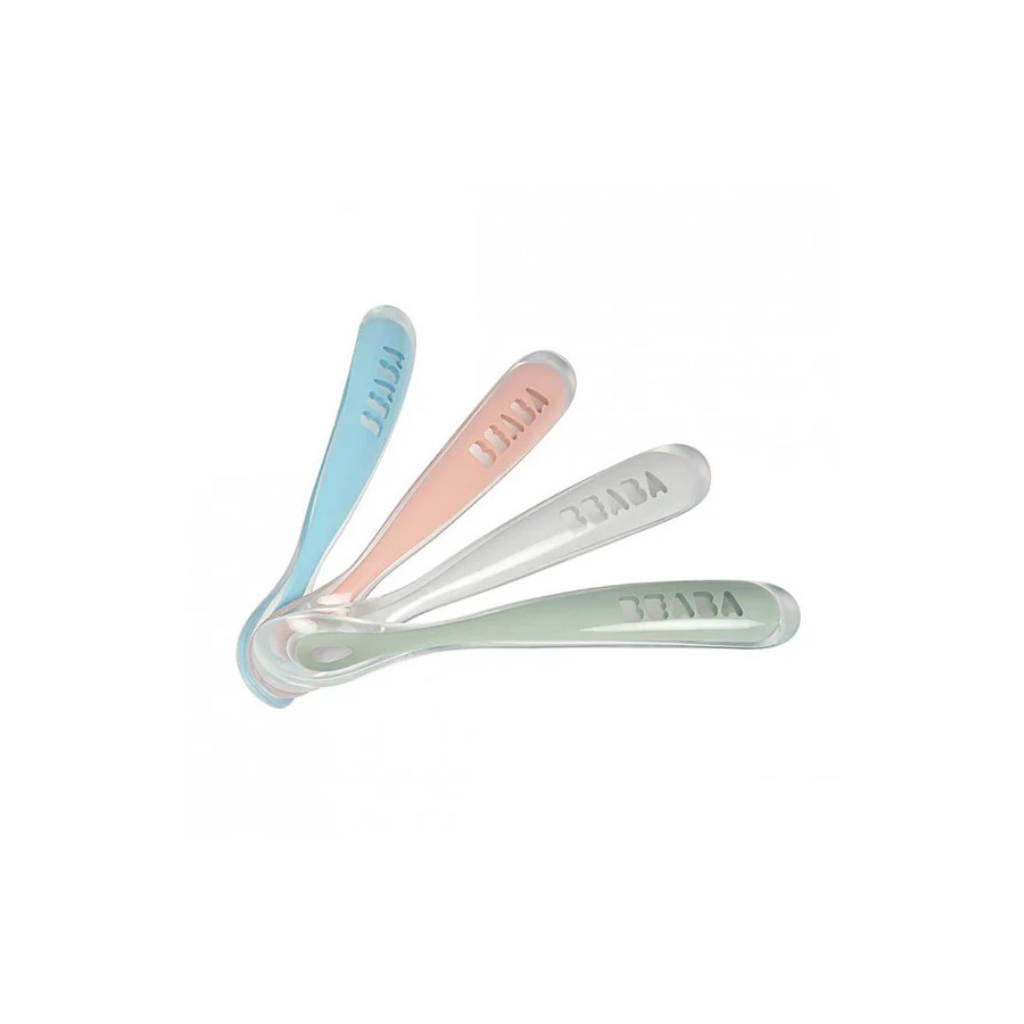 Beaba 1st Stage Silicone Spoons 4M+ (4 Pack)