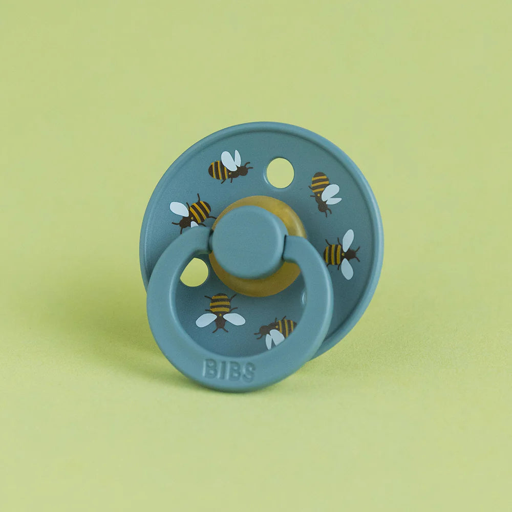 BIBS Studio S2 Twin Pack Bumblebee Latex Pacifier (6+M)