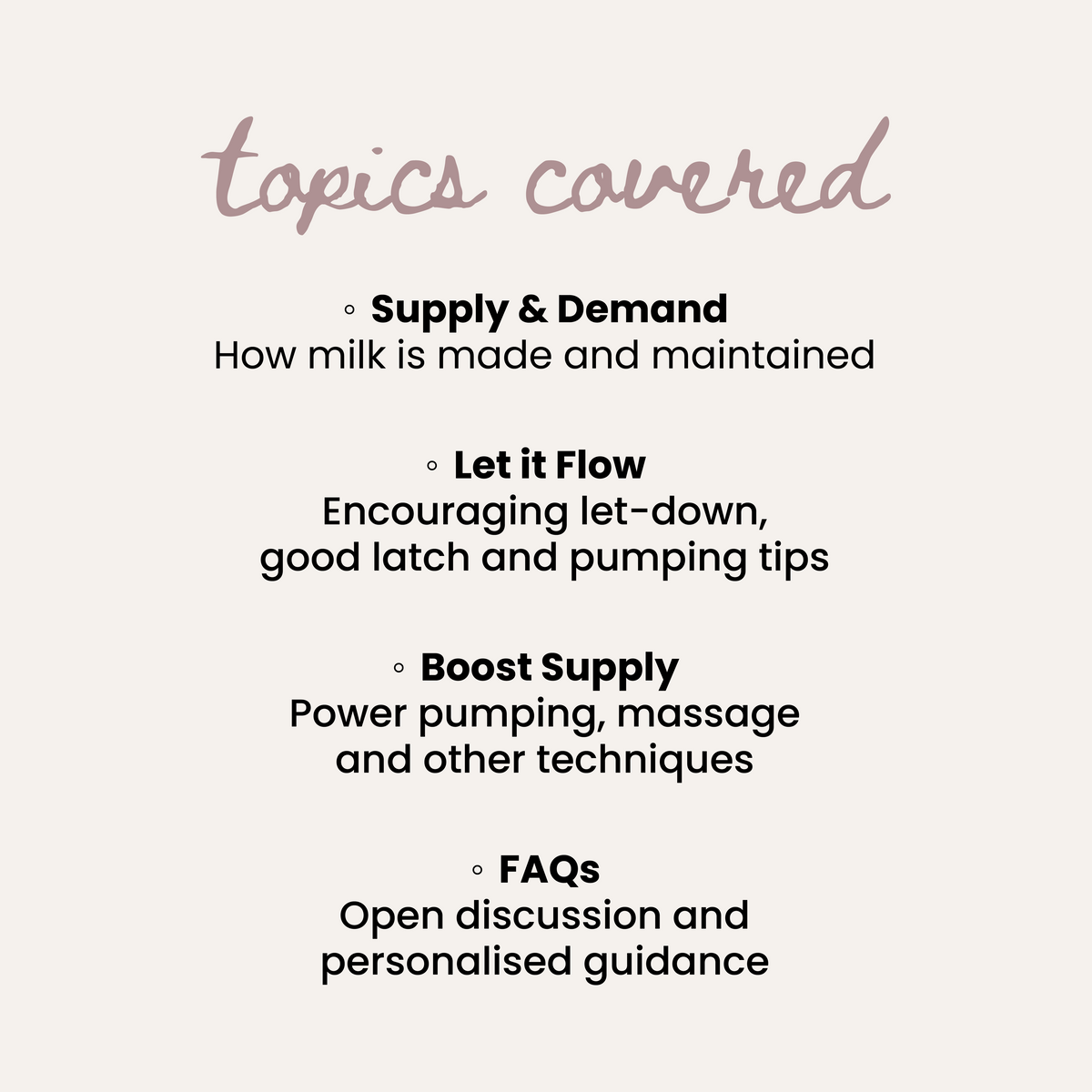 Breastfeeding Talks: Sharing, Learning and Blossoming
