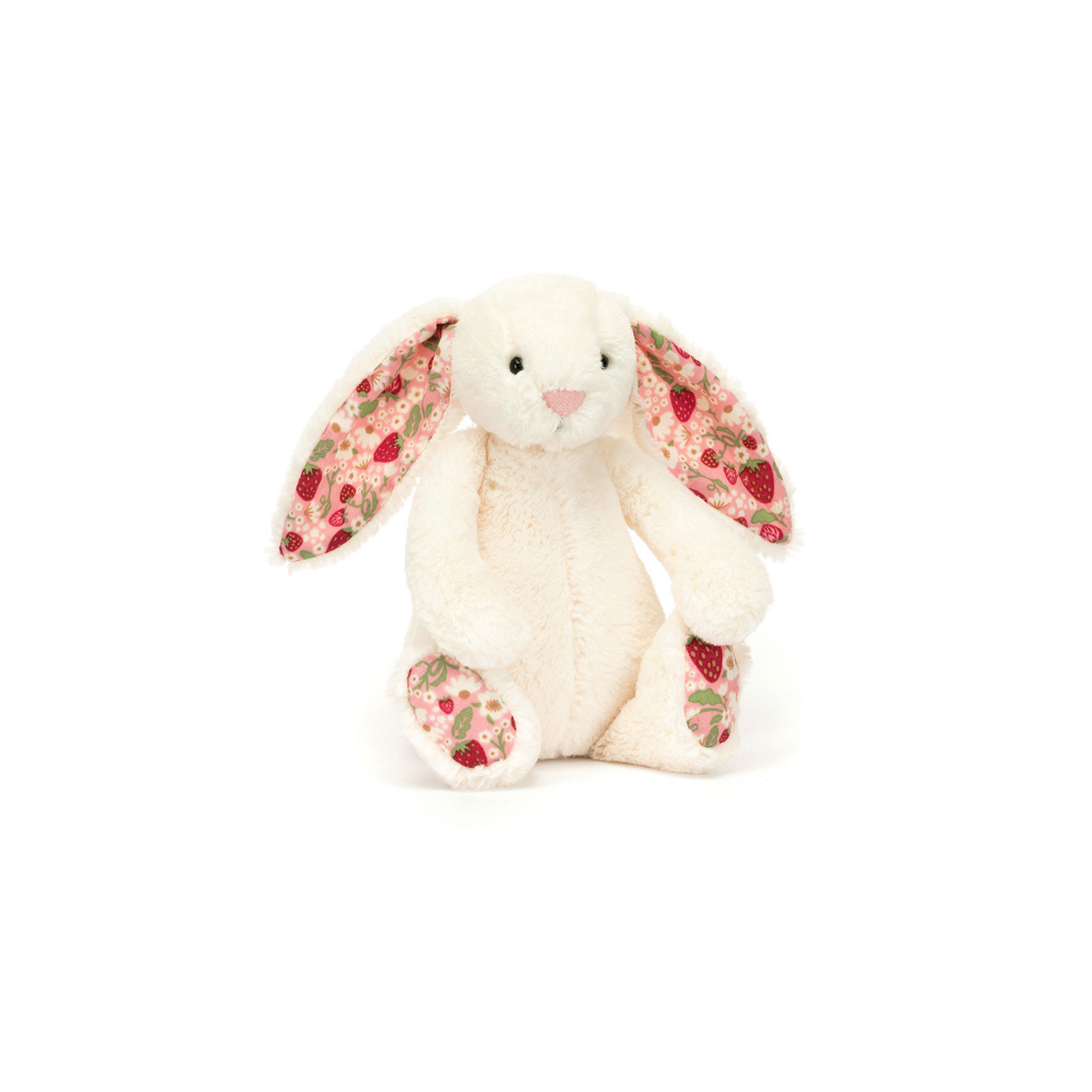 Jellycat 'Berry' Blossom Cream Bunny (Little)