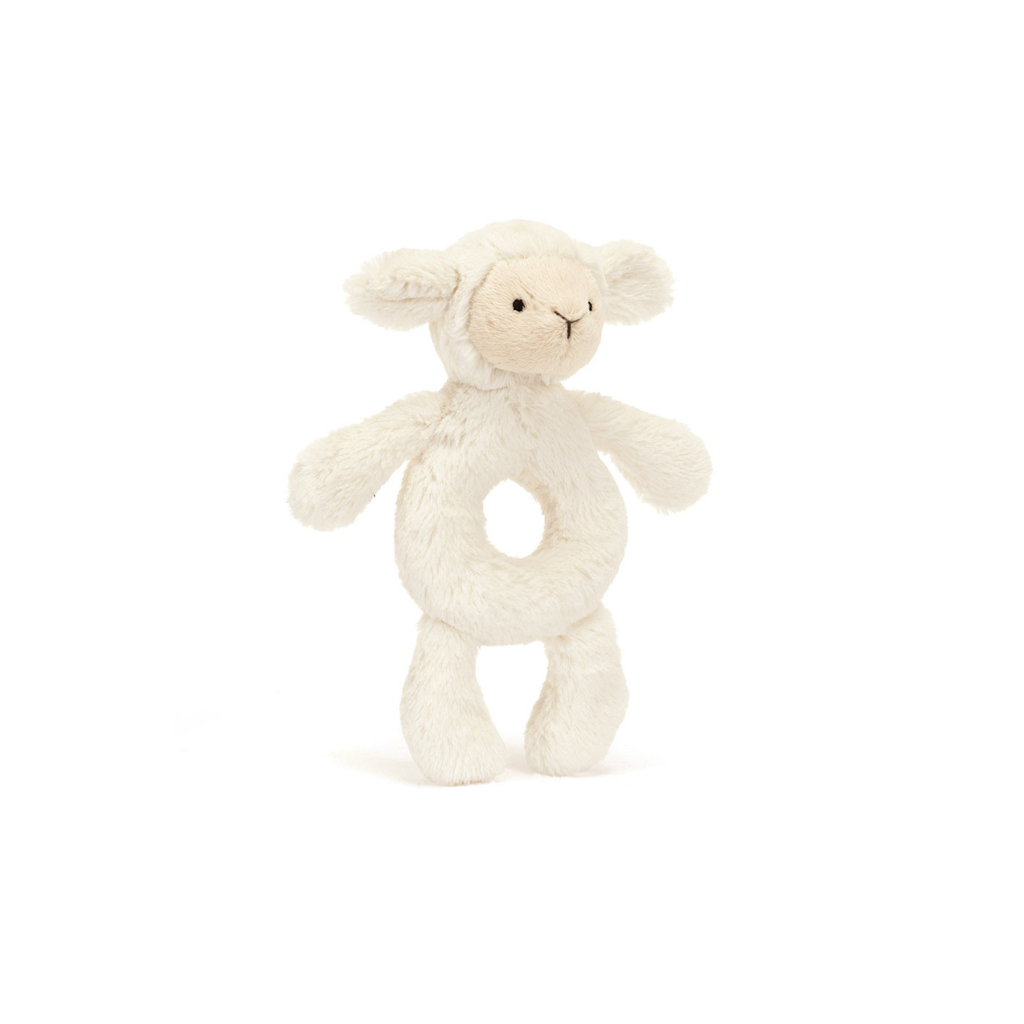 Jellycat Bashful Lamb Ring Rattle