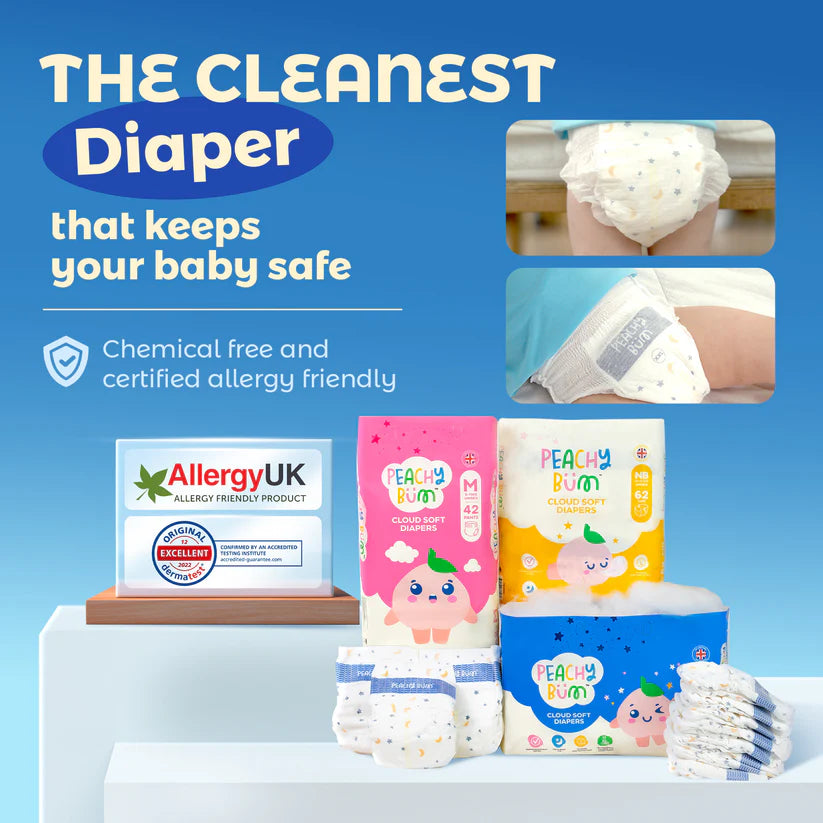 Peachy Bum Cloud Soft Tape Diapers (1 Pack)