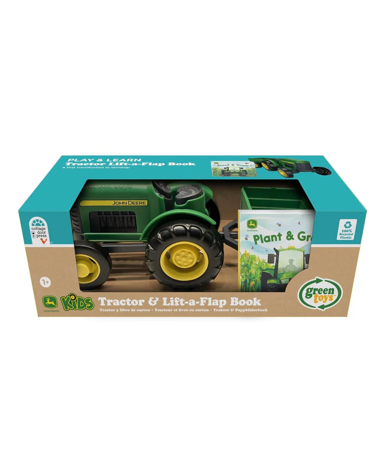 Green Toys John Deere Tractor & Board Book
