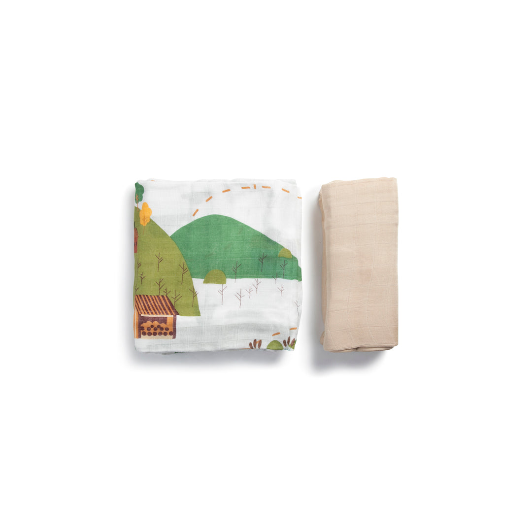 Little Rei Bamboo Swaddle Blankets (2pc)