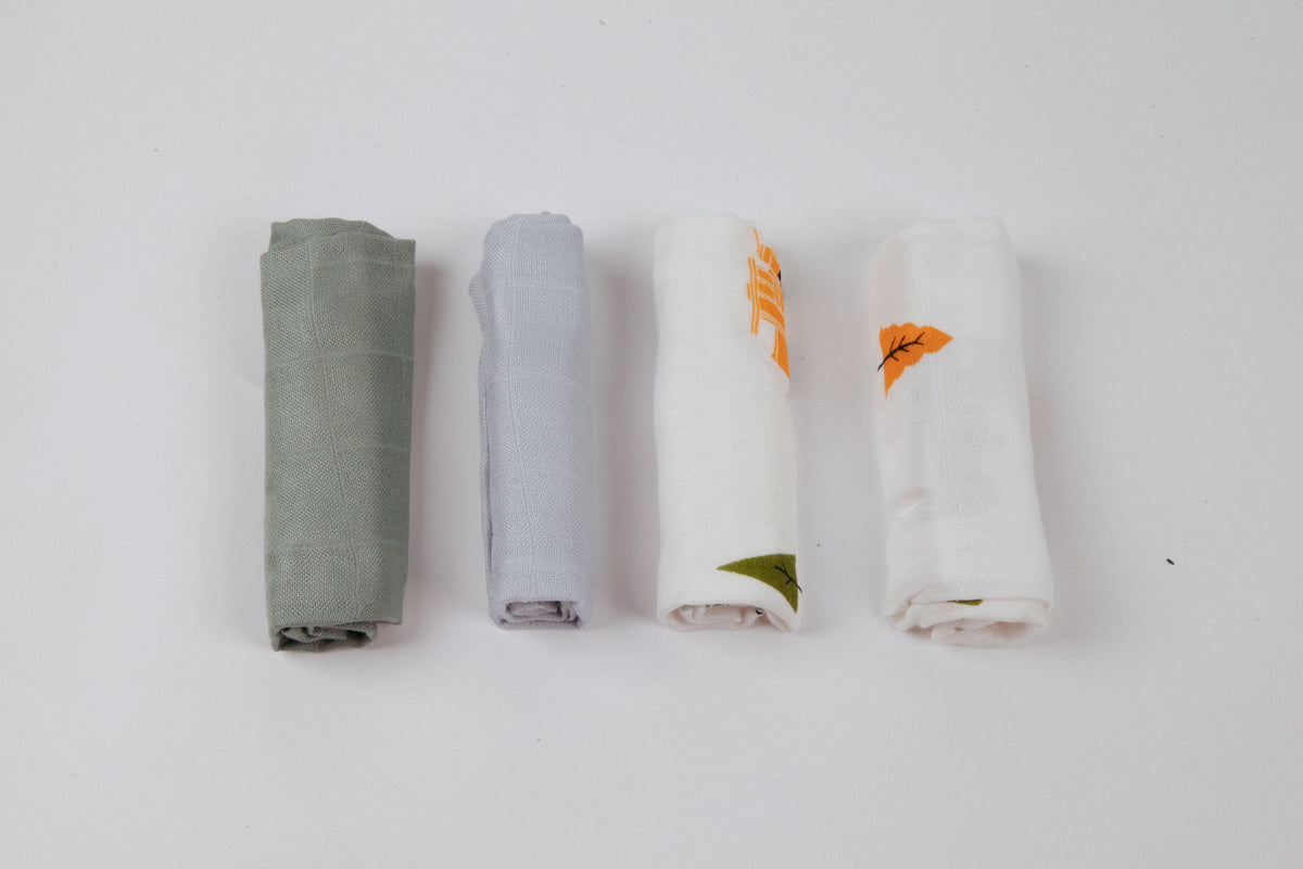 Little Rei Bamboo Wash Cloth 4pc