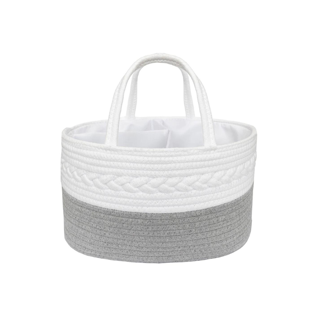 Living Textiles 100% Cotton Rope Nappy Caddy