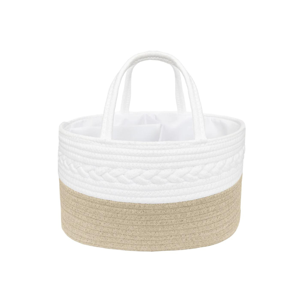 Living Textiles 100% Cotton Rope Nappy Caddy