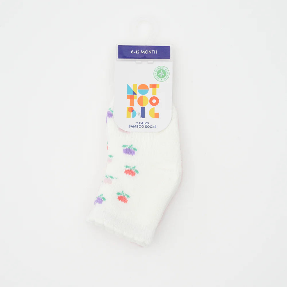 Not Too Big Printed Bamboo Socks (2 Pack)