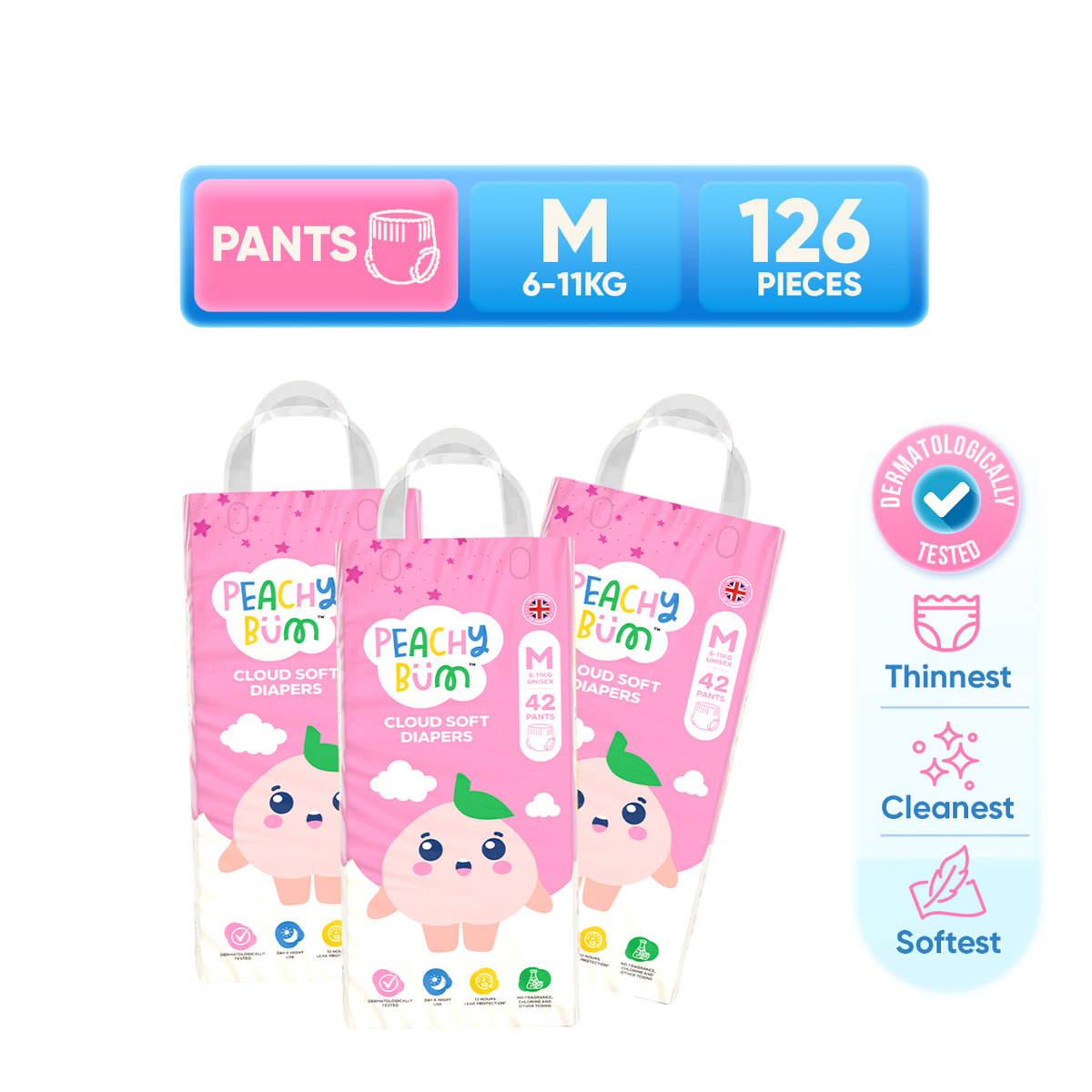 Peachy Bum Cloud Soft Diaper Pants (Carton)