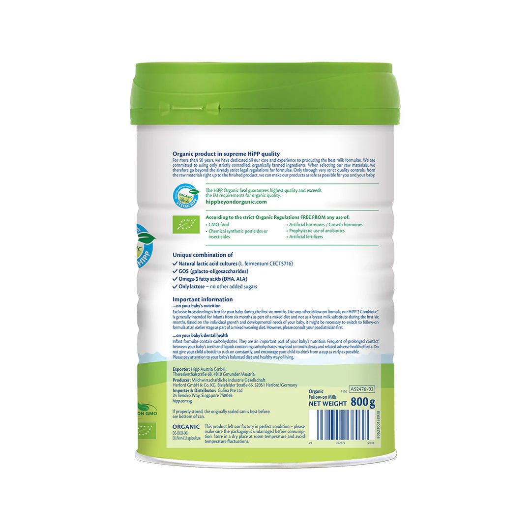 HiPP Combiotic Organic Follow-on Milk Stage 2 800g (From 6 months)
