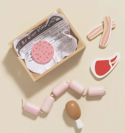 Le Toy Van Wooden Market Crate (Butchers Meat)