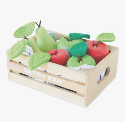 Le Toy Van Wooden Market Crate (Orchard Fruits)