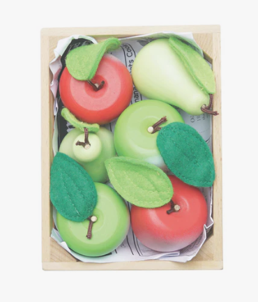 Le Toy Van Wooden Market Crate (Orchard Fruits)