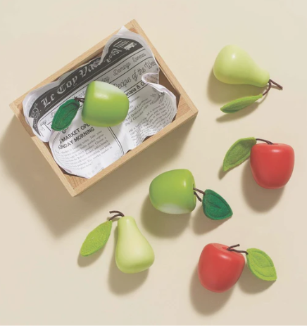 Le Toy Van Wooden Market Crate (Orchard Fruits)