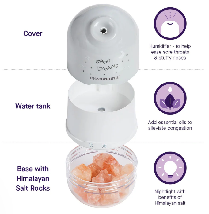 Clevamama ClevaPure Salt Lamp & Humidifier