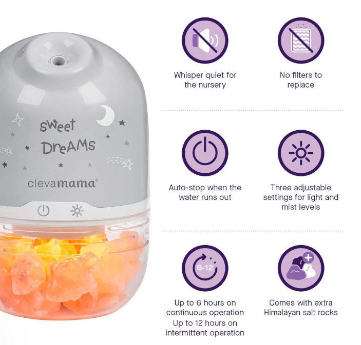 Clevamama ClevaPure Salt Lamp & Humidifier