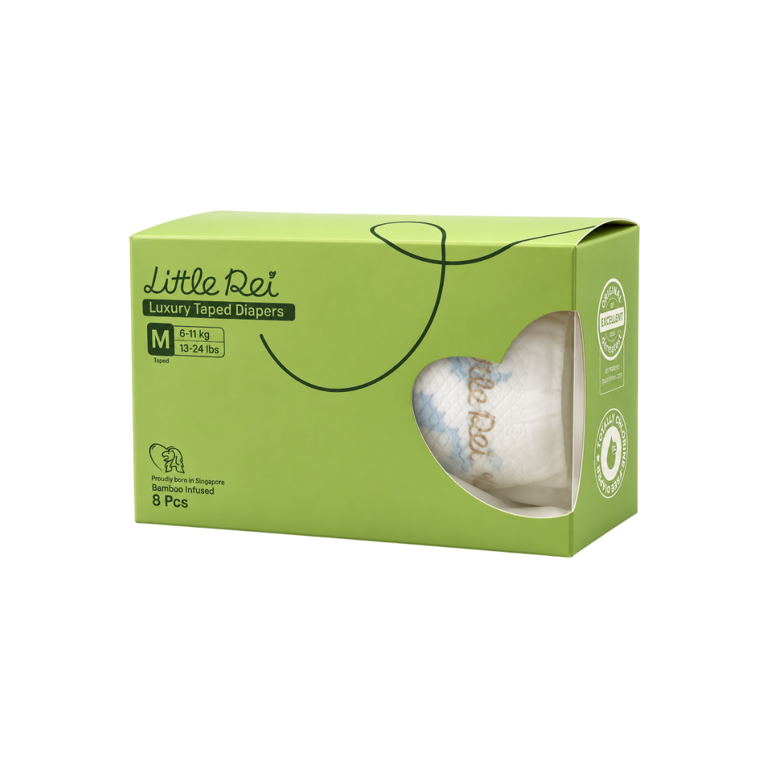 Little Rei Eco-Conscious Luxury Tape Diapers (Travel Pack, 8pc)